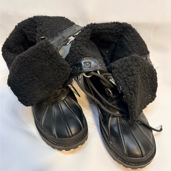 Coach Laura Black Women's Signature Lace-Up Boots - Picture 3 of 16